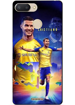 Силіконовий чохол бампер для xiaomi redmi 6 з малюнком роналдо аль наср ronaldo