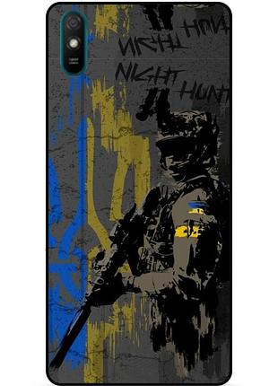 Силиконовый бампер чехол для huawei y5 2019 с рисунком зсу украина night hunter