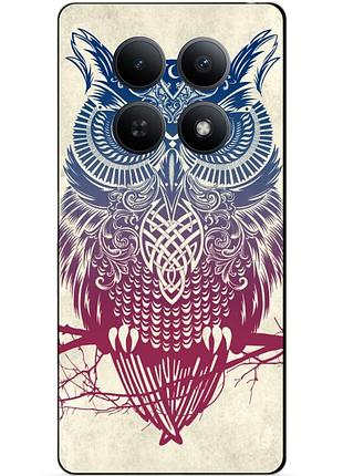 Чехол силиконовый бампер для xiaomi redmi note 15 4g с рисунком сова
