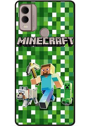 Силіконовий чохол бампер для nokia g11 plus стів minecraft кріпер майнкрафт