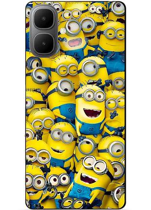 Силиконовый бампер чехол для infinix smart 10 с рисунком миньоны minion