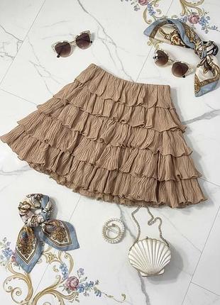 Спідниця жіноча prettylittlething бежева s/m
