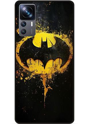 Чехол силиконовый бампер для xiaomi 12t с рисунком бэтмен dc batman