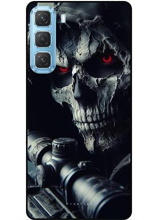Чохол силіконовий бампер для infinix hot 60 pro (x6885) з малюнком скелет череп