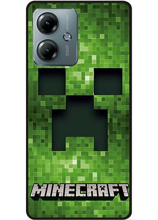 Силіконовий чохол бампер для motorola moto g54 гра minecraft майнкрафт
