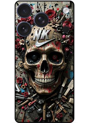 Чохол силіконовий бампер для iphone 17 pro з малюнком череп скелет