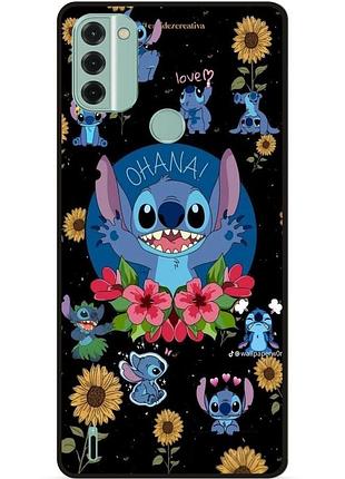 Силиконовый чехол бампер для nokia c31 с картинкой стич stitch