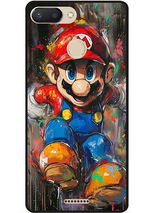 Чехол силиконовый бампер для xiaomi redmi 6 с рисунком марио marvel mario
