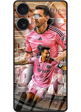 Силиконовый бампер чехол для huawei honor 400 с рисунком месси интер messi