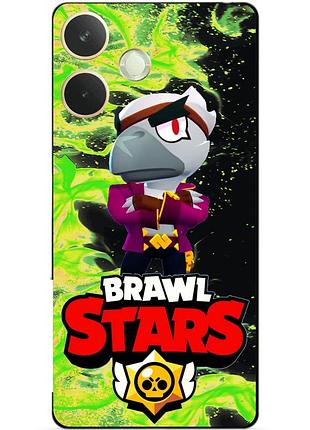 Силіконовий бампер чохол для oppo a5 pro з героєм бравл білий ворон brawl
