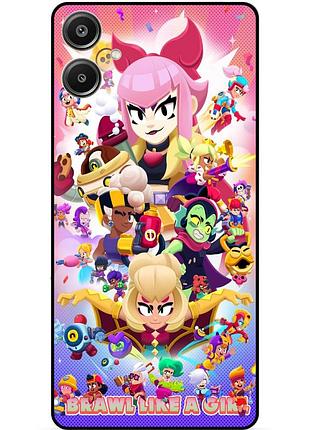 Силиконовый чехол бампер для samsung a05 с картинкой brawl like a girl бравл