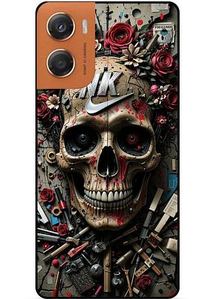 Чохол силіконовий бампер для motorola moto g06 з малюнком череп скелет
