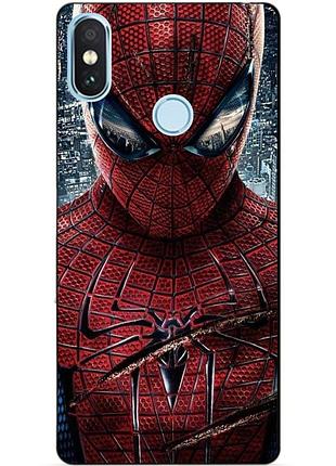 Силиконовый бампер чехол для xiaomi redmi note 6 pro человек паук spider man