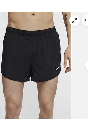 Черные мужские спортивные шорты найк nike fast men's shorts black, l, оригинал
