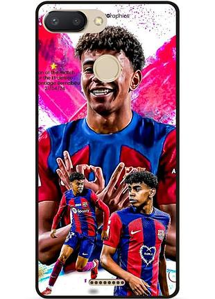 Чехол силиконовый бампер для xiaomi redmi 6 с рисунком lamine yamal ламин ямаль