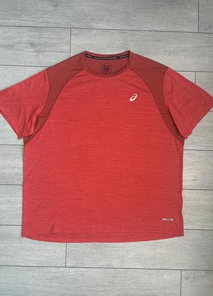 Мужская спортивная футболка для бега и тренировок ассикс asics road ss top actibreeze run tee t-shirt size 2xl xxl 2хл размер майка джерси оригинал