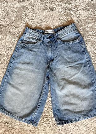 Джинсовые шорты baggy bershka! размер s(28)