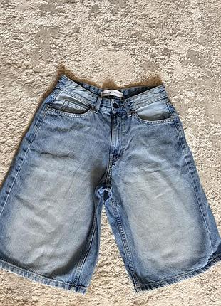 Джинсовые шорты baggy bershka! размер s(28)