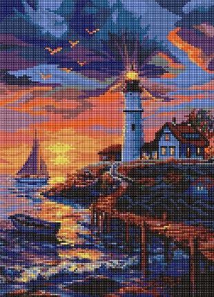 Алмазна мозаїка - маяк біля моря ©art_selena_ua