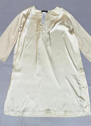 Шелковое платье цвета айвори twin-set, р. m-xl