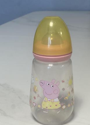 Пляшка для годування 250 мл з малюнками peppa pig