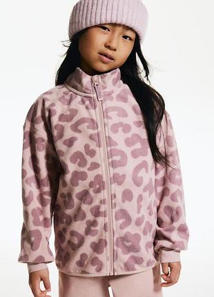 Тепла флісова кофта на блискавці h&m 4