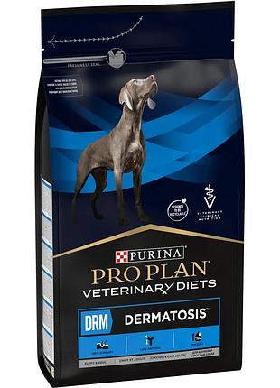 Сухой диетический корм pro plan veterinary diets drm dermatosis для щенков и взрослых собак для поддержания функции кожи 3кг