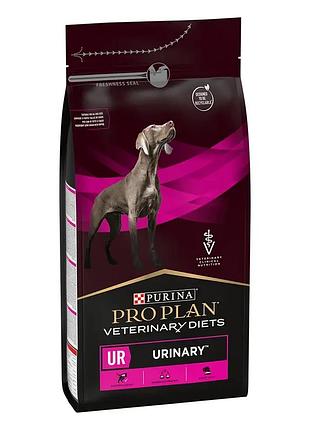 Сухой диетический корм pro plan veterinary diets ur urinary для взрослых собак для растворения пищи 1,5 кг