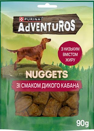 Блок (6 шт.) лакомство adventuros для взрослых собак, кусочки, со вкусом дикого кабана, 90 г