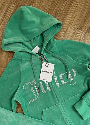 Велюрове зіп-худі зі стразами juicy couture✨