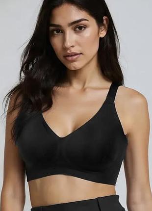 Якісний m&s 34dd/75e мʼяка чашка чорний базовий жіночий бюстгальтер без кісточок