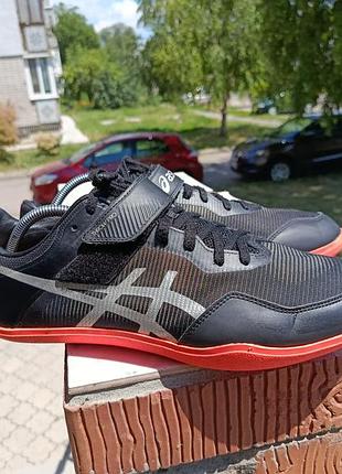 Профессиональная легкоатлетическая обувь кроссовки asics throw pro — black/gunmetal