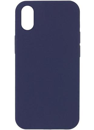 Чехол silk full protective (aa) no logo для apple iphone xr (6.1") темно-синий / midnight blue