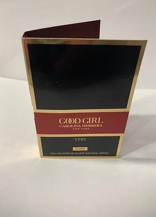 Пробнік парфумованої води carolina herrera very good girl elixir