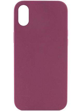 Чохол silk full protective (aa) no logo для apple iphone xs max (6.5") бордовий / plum