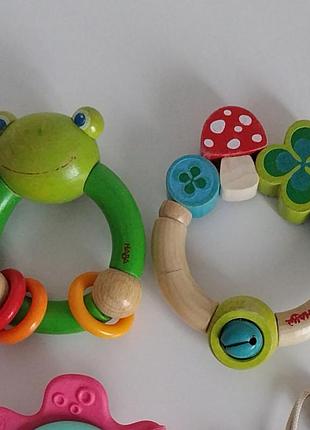 Набор 2 шт деревянные погремушки погремушки haba wooden