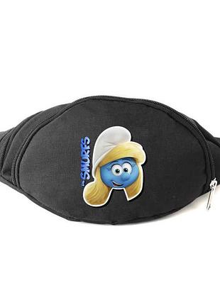 Сумка на пояс бананка смурфики (smurfs 02) cappuccino toys черная
