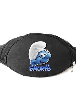 Сумка на пояс бананка смурфики (smurfs 03) cappuccino toys черная