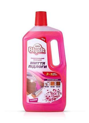 Средство для мытья полов 1л цветочное тм super blysk