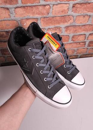 Кеды конверс кожаные замшевые converse-cons star player 'black'