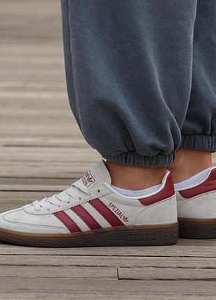 Кросівки adidas spezial grey burgundy