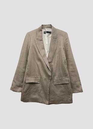 Лляний блейзер піджак жакет zara