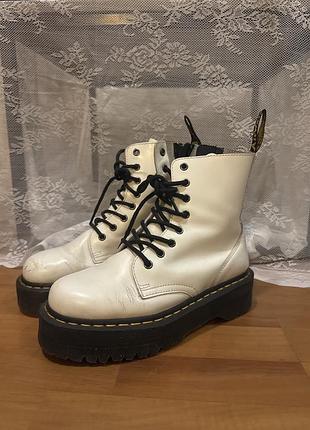 Чоботи dr.martens jadon, оригінал, 39р, шкіра, білі