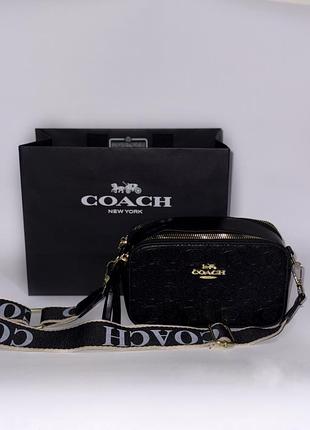 Сумка чорна coach 5