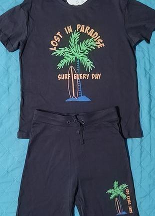Літній костюм🏖️🏝️🌞 футболка,шорти для хлопця 134,140,146,152,158,164
