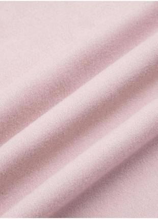 Постельный комплект фланель однотон нежно - розовый супер люкс4 фото