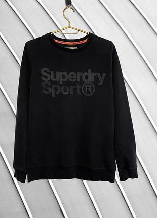 Чоловічий світшот superdry s m оригінал супердрай стан ідеал чорний світшот з написом брендова кофта трикотажна пуловер 44 46