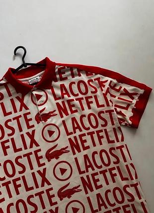 Футболка поло мужская lacoste x netflix