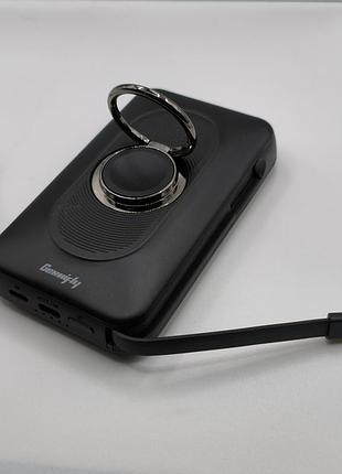 Повербанк genmifly 10000mah магнитный power bank magsafe беспроводная зарядка для iphone и apple watch встроенные кабели type-c / lightning