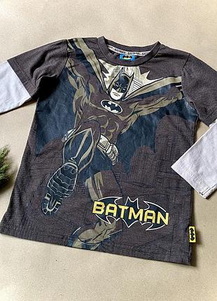 Футболка дитяча з довгим рукавом для хлопчика batman 6–7 років 116–122 см | коричнева tu